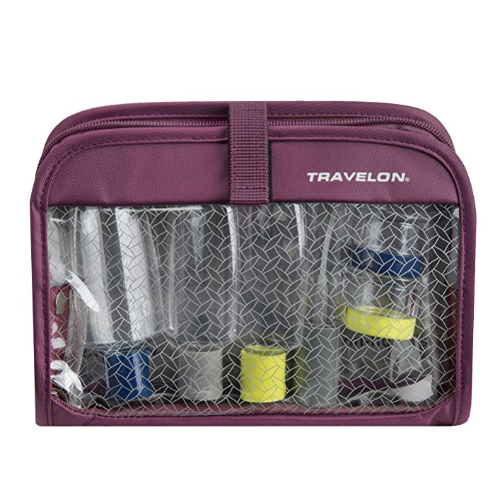 Travelon Wet/Dry Quart Bag with Bottles, Wineberry only $12.69