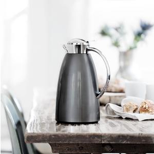 alfi Gusto Glass Vacuum Lacquered Metal Thermal Carafe for Hot and Cold Beverages, 1.0 L, Space Grey $55.65