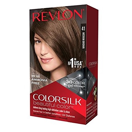 史低价！Revlon ColorSilk 持久护发染发剂，棕色，原价$3.69，现点击coupon后仅售$1.89，免运费！。多色可选！