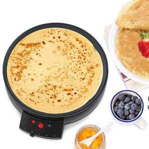Elite Gourmet ECP-126 Electric Crepe Maker, Pancake, Hot Cakes and Non-stick Griddle with Spreader, Spatula and Recipes, 12
