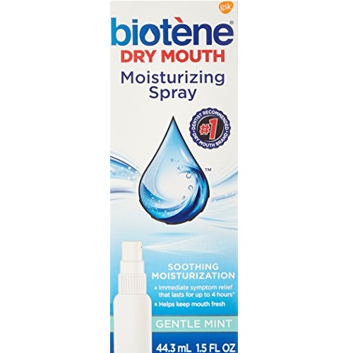 Biotene Gentle Mint Moisturizing Mouth Spray, Sugar-Free, for Dry Mouth and Fresh Breath, 1.5 ounce (Pack of 2), Only $11.26