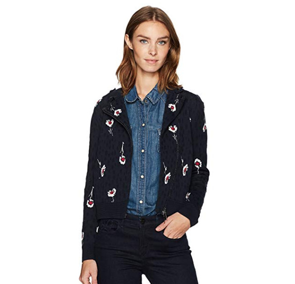 Armani Jeans Women's All Over Jacquard Moto Jacket only $86.72