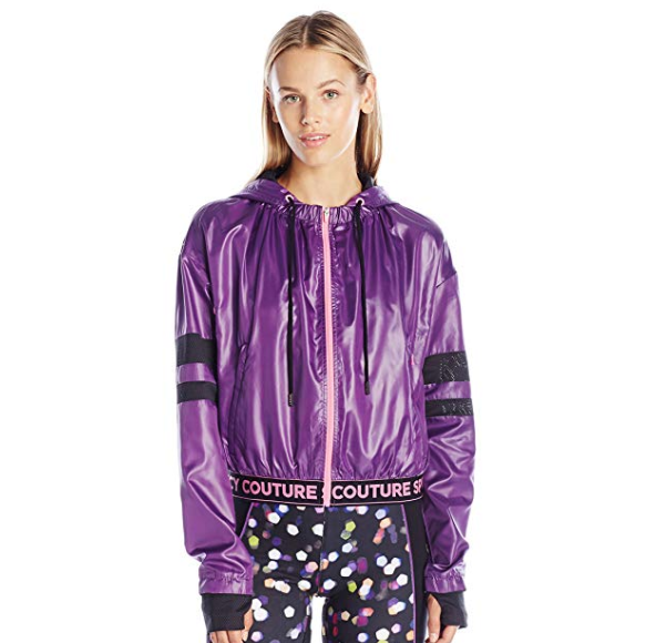 Juicy Couture Black Label Women's Spt High Shine Nylon Packable Jacket only $41