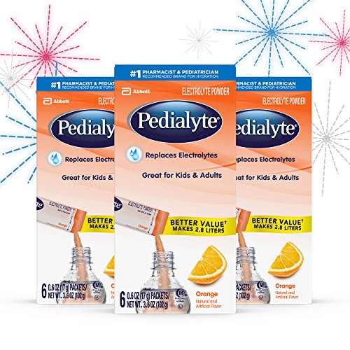 Pedialyte Electrolyte Powder, Orange, Electrolyte Hydration Drink, 0.6 oz Powder Packs, 6 Count, Only  $7.58