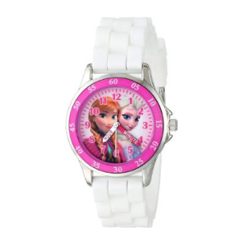 Disney Kids' FZN3550 Frozen Anna and Elsa Watch with White Rubber Band, Only $9.46, You Save $3.53(27%)