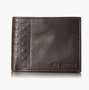 Ben Sherman Men's Holland Park Full Grain Cowhide Leather Passcase Wallet with RFID Blocking only $8.74