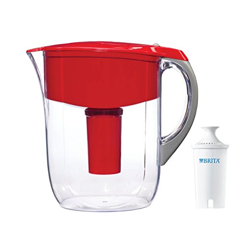 Brita Grand Water Filter Pitcher, Red,  10 Cup, Only $21.99