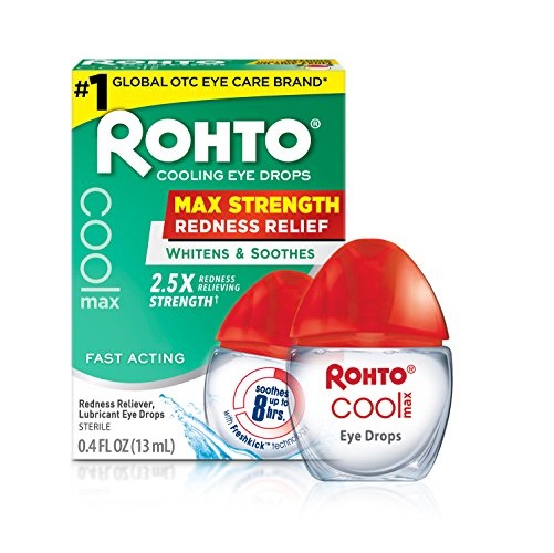 Rohto Cool Max Maximum Redness Relief Cooling Eye Drops, 0.4 Ounce, 3 Count, Only $11.20, free shipping after clipping coupon and using SS