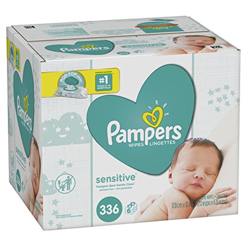 Pampers Baby Wipes Sensitive 6X Pop-Top Packs, 336 Count, Only $9.48, free shipping after  using SS
