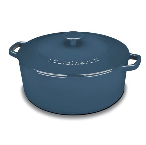 Cuisinart CI670-30BG Chef's Classic Enameled Cast Iron 7-Quart Round Covered Casserole, Provencal Blue, Only $84.14, free shipping