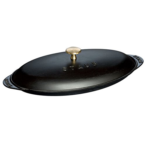 Staub Fish Plate w/Lid, Black Matte, 0.75 qt., Only $127.99, free shipping