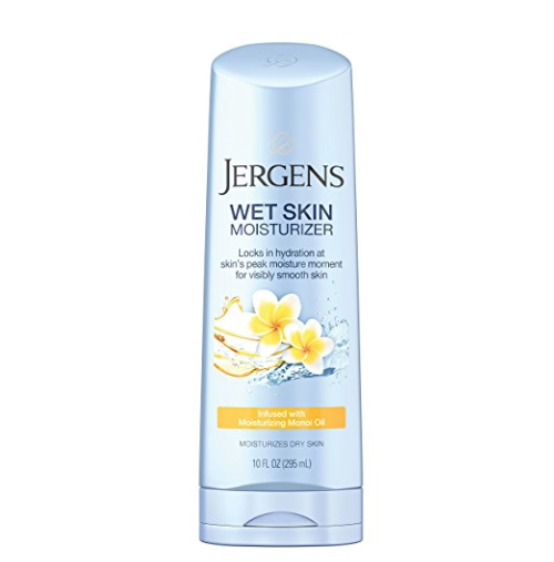 Jergens Wet Skin Body Moisturizer with Nourishing Monoi Oil, 10 Ounces (Packaging May Vary only $1