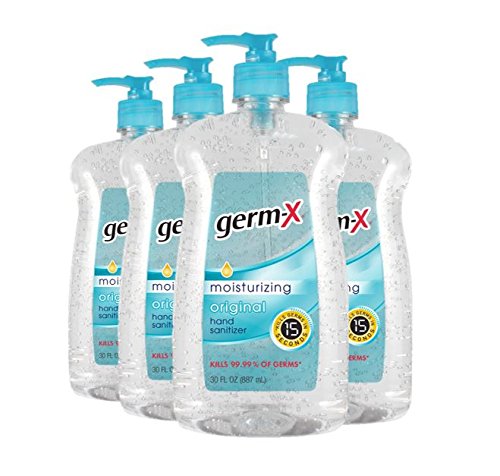 Germ-X Hand Sanitizer, Original, Pump Bottle, 30 Fluid Ounce (Pack of 4), Only $12.96 after clipping coupon code