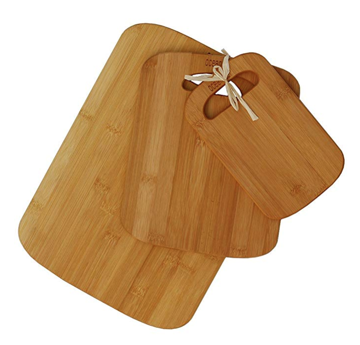 Oceanstar 3-Piece Bamboo Cutting Board Set, Natural only $7.99
