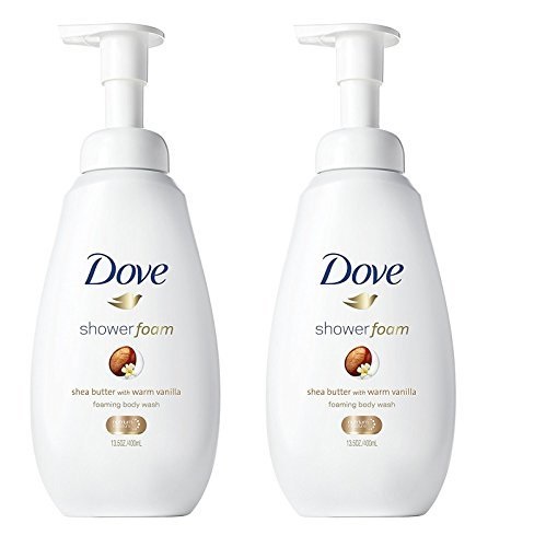 Dove Shower Foam - Foaming Body Wash - Shea Butter With Warm Vanilla - Net Wt. 13.5 FL OZ (400 mL) Per Bottle - Pack of 2 Bottles, Only $5.94