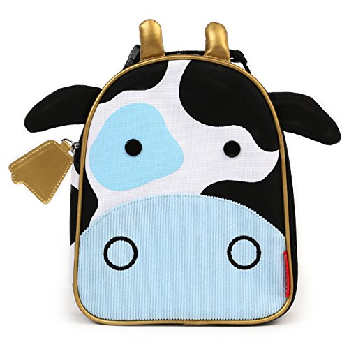 Skip Hop Zoo Kids Insulated Lunch Box, Cheddar Cow, 9