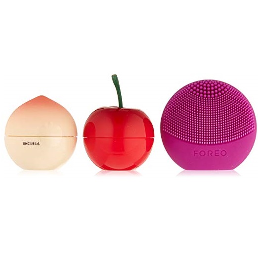 Berry Best Friends (Includes LUNA play Facial Cleansing Brush + TONYMOLY Mini Cherry Lip Balm and Mini Peach Lip Balm), Only $19.50