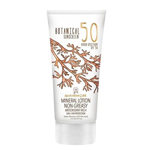 Australian Gold Botanical Sunscreen Mineral Lotion, Non-Greasy, SPF 50, 5 Ounce only $6.83