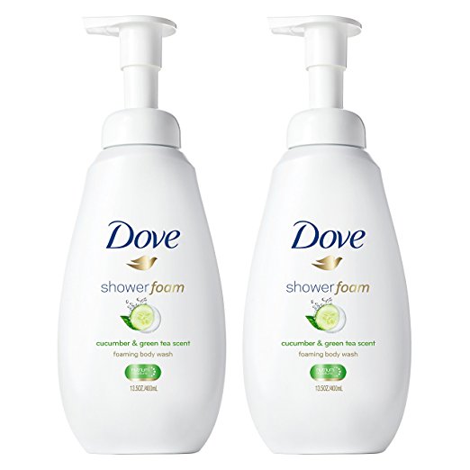 Dove Shower Foam Cucumber & Green Tea Scent 13.5 oz, 2 count, only $8.38, free shipping after clipping coupon and using SS