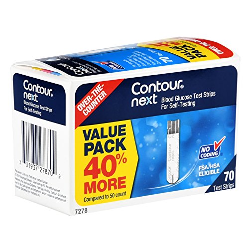 Contour Next 7278 Blood Glucose Test Strips (Pack of 70), Only $29.54, free shipping