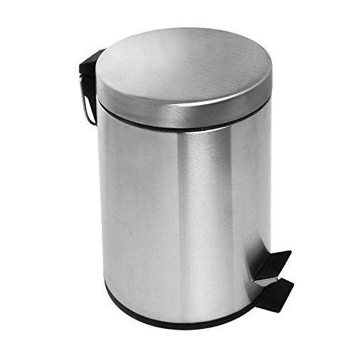Estilo 圆形 家用不锈钢垃圾桶，5升容量，原价$28.95，现仅售$17.29