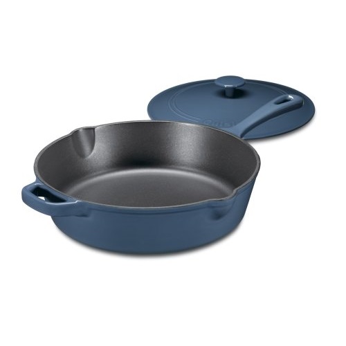 Cuisinart CI45-30BG Chef's Classic Enameled Cast Iron 12-Inch Chicken Fryer with Cover, Provencal Blue, Only $63.72, free shipping