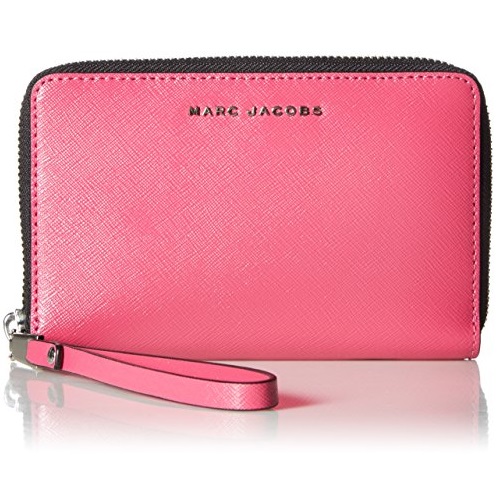 Marc Jacobs Saffiano Bicolor Zip Phone Wristlet, Magenta/Pink, Only $68.88, free shipping