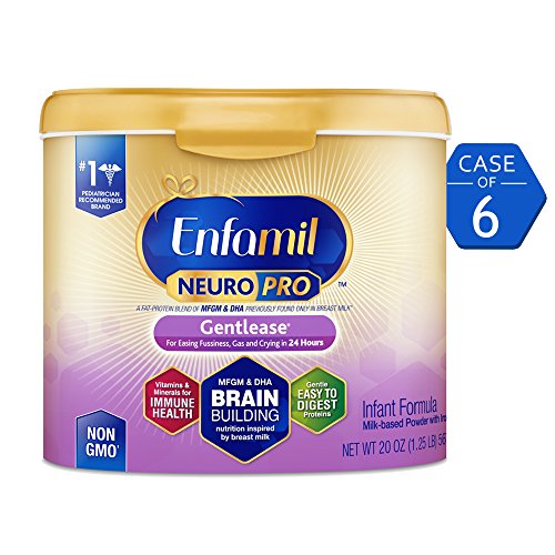 Enfamil NeuroPro Gentlease Baby Formula Gentle Milk Powder, MFGM, Omega 3 DHA, Probiotics, Iron & Immune Support, 20 Ounce (Pack of 6), Only $100.72, free shipping after clipping coupon and using SS