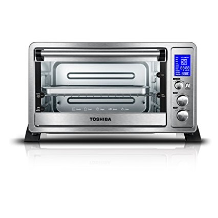 Toshiba AC25CEW-SS Digital Oven with Convection/Toast/Bake/Broil Function, 6-Slice Bread/12-Inch Pizza, Stainless Steel, Only $55.69