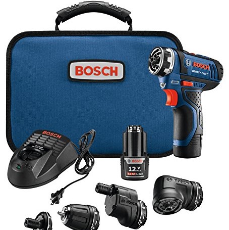 史低价！Bosch博世 GSR12V-140FCB22 12V 5合1电钻套装，原价$219.00，现仅售$109.04，免运费