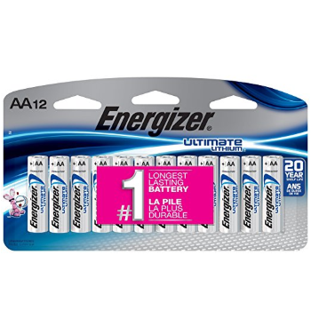 Energizer Ultimate Lithium AA Batteries, 12 Count $11.99