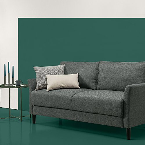 Zinus Classic Upholstered 71in Sofa/Living Room Couch, Grey with Hint of Green, Only $295.99,free shipping