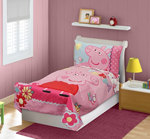 超可爱 Peppa Pig 粉红猪小妹 小童床品套装,原价$33.14, 现仅售$19.99