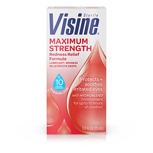 Visine Maximum Strength Redness Relief Lubricant/Redness Reliever Eye Drops .5 Fl. Oz, Only $3.35