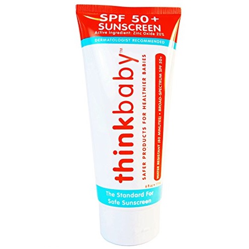 Thinkbaby Safe Sunscreen SPF 50+ - 6oz Family Size, Only $14.99
