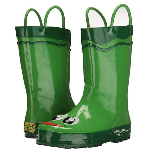 Western Chief Boys Waterproof Printed Rain Boot with Easy Pull On Handles $16.08