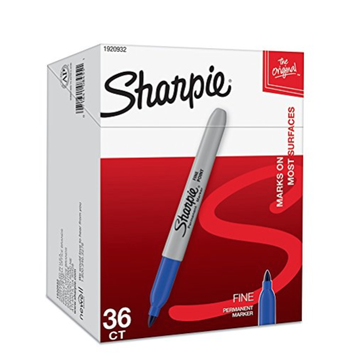 Sharpie Permanent Markers, Fine Point, Blue, 36-Pack (1920932) only $15.56