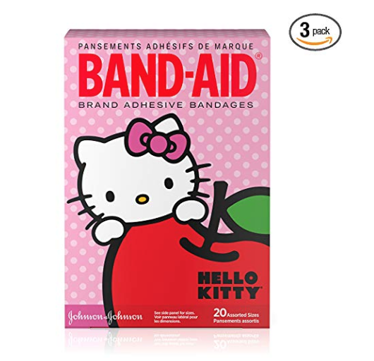 Band-Aid Hello Kitty 超可愛透氣創可貼 20片 x 3盒, 現僅售$8.34