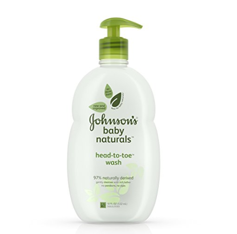 Johnson's Natural Head-To-Toe Baby Wash For Newborn Skin, 18 Fl. Oz only $5.19