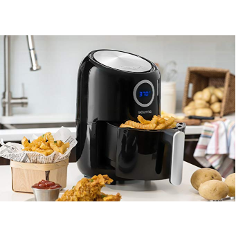 Gourmia Digital Air Fryer - 2.2 Qt Capacity - Oil Free Healthy Cooking - Sleek Compact Design - Free Recipe Book Included $42.99