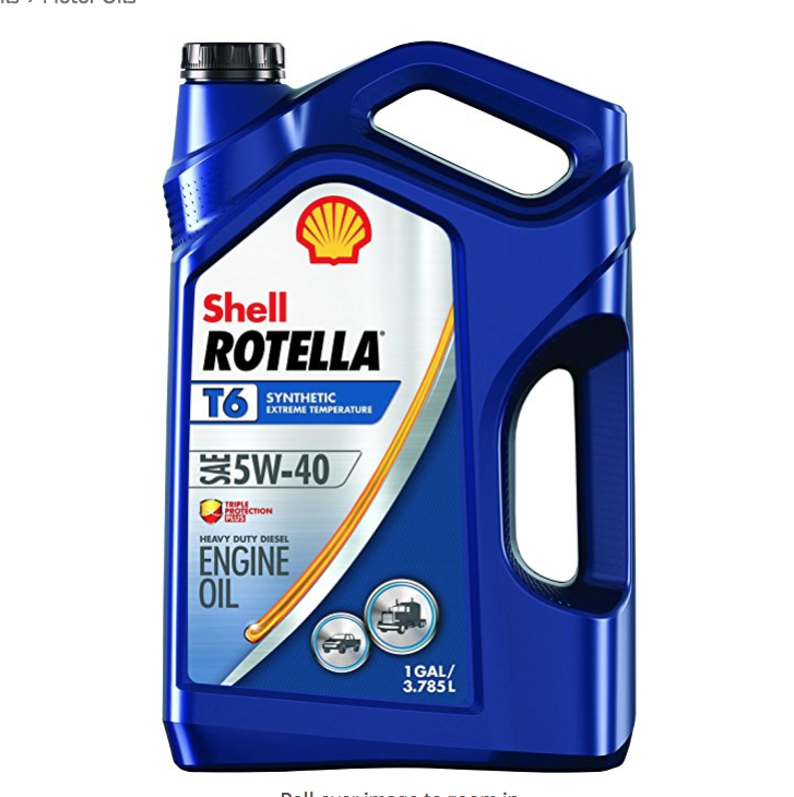 Shell ROTELLA T6 5W-40 全合成柴油机油 1加仑 ，原价$44.98, 现仅售$12.97