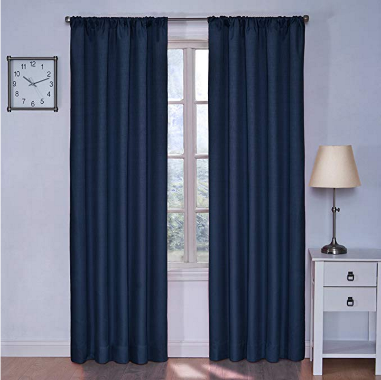 Eclipse Kids Kendall Blackout Thermal Curtain Panel,Denim, 42 Inch X 63 Inch $5.39