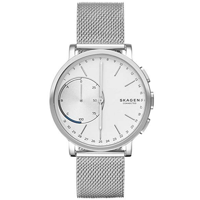 Skagen Men's 42mm Hagen Connected Stainless Steel Hybrid Smart Watch $66.50，free shipping
