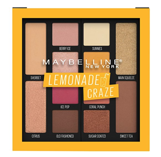 Maybelline Lemonade Craze Eyeshadow Palette Makeup, 12 Shade Eyeshadow Palette, Lemonade Craze, 0.26 fl. oz. only$9.98