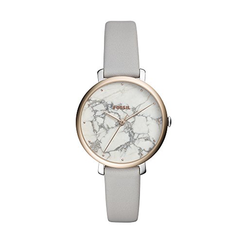 Fossil Jacqueline Three-Hand Mineral Gray Leather Watch  (Model: ES4377), Only $76.64, free shipping