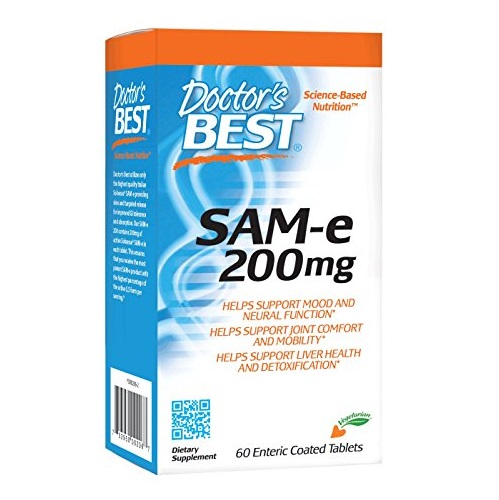 Doctor's Best SAM-e 200 mg, Vegan, Gluten Free, Soy Free, Mood and Joint Support, 60 Enteric Coated Tablets, Only $15.49, free shipping after using SS