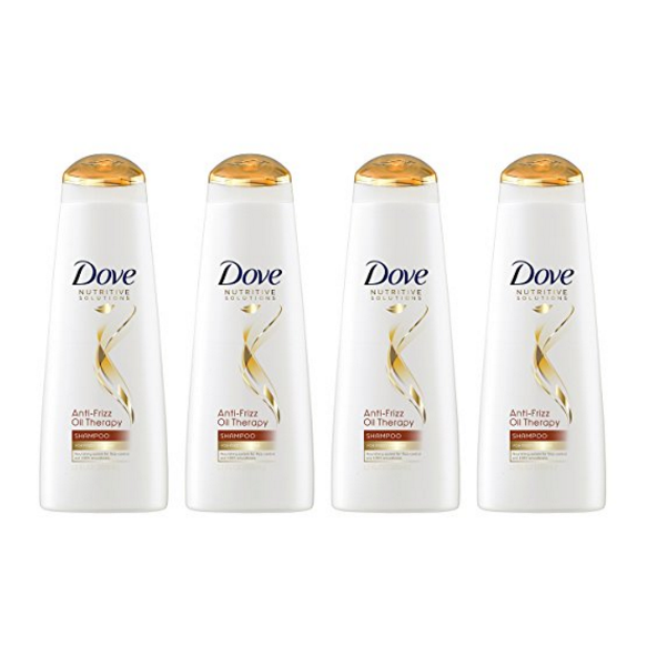 Dove Nutritive Solutions Shampoo, Anti-Frizz Oil Therapy 12 oz, 4 ct