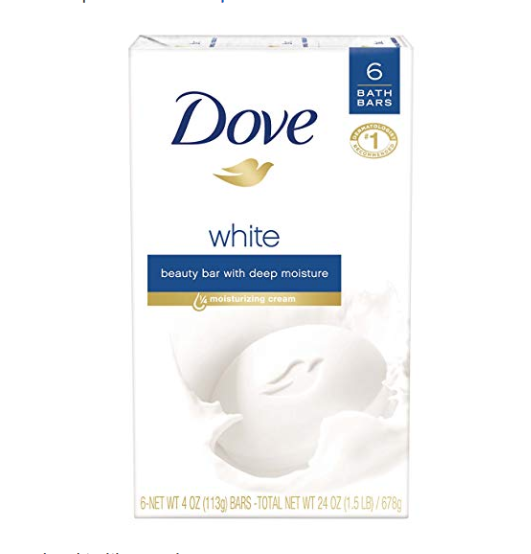 多芬白色柔肤香皂, 4盎司,6块, 现价$6.37