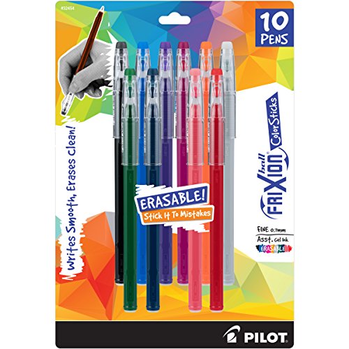 PILOT FriXion Color Sticks Erasable Gel Pens 10-pack of Assorted Colors (32454) , Only $5.00
