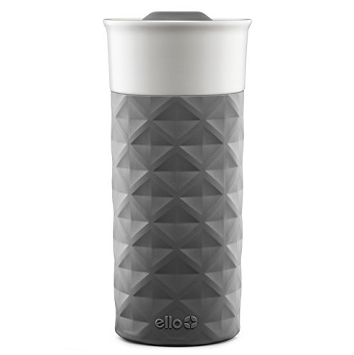 Ello Ogden BPA-Free Ceramic Travel Mug with Lid, Grey, 16 oz, Only $9.92